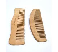 Wooden Hair Comb Set, Wide Tooth and Fine Tooth Combs, Natural Wood, 2 Pack