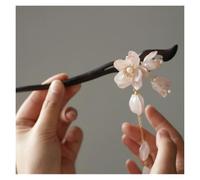 wooden hair pins White Flower Pearl Hairpins