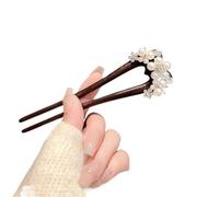 Wooden Hair Sticks Imitation Pearl Flower Hairpin