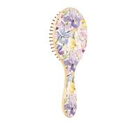 Wooden Hairbrush Blossoming Beauty Flowers Paddle Hair Brush For Women Wood Hairbrush Natural Wood Brush