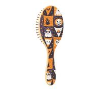 Wooden Hairbrush Flags with Halloween Elements Paddle Brush For Fine Hair Wood Hairbrush Natural Hair Brush