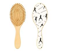 Wooden Hairbrush Kong Fu Wooden Paddle Brush for Hair Wood Brush for Hair Brush for Natural Hair