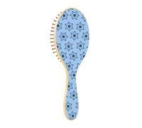 Wooden Hairbrush Star Of David Hanukkah Wooden Paddle Brush Wood Brush For Hair Wooden Massage Hair Brush
