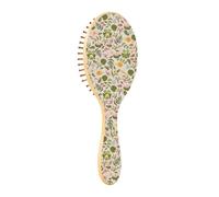 Wooden Hairbrush Wood Paddle Hair Brush Wood Hairbrush Natural Wood Brush Watercolor Frogs Little Critters