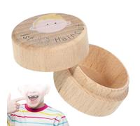Wooden Haircut Storage Container Decorative Rustic Babys Keepsake Box Cute First Haircut Curl Keepsake Perfect For Storing Babys's First Haircuts