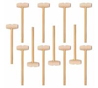 Wooden Hammers Mini Mallets Pounding Toy for Children Baby Wooden Crab Mallet Chocolate Seafood Harmer for Kids Boys Girls (12)