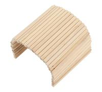 Wooden Hamster Bridge Flexible Natural Hideout for Small Pets Cozy Exercise Area for Guinea Pigs Ferrets and Rabbits Birch Material (20 * 40CM)
