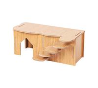 Wooden Hamster Cabin Toys,Animal Habitat Decorations-Hamster Cage Accessories Wooden Animal Hideaway,Hamster Wooden Bedroom Hidden Habitat House for Hamster, Syrian Hamster, Cymaris