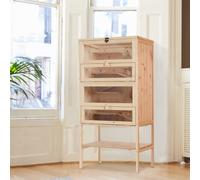 Wooden Hamster Cage for Small Animals Rodents Mouse Guinea Pig Play Exercise UK