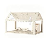 Wooden Hamster Cage, Syrian Hamster Cage with Acrylic Window and Openable Top, 60 x 30 x 37 cm Hamsters Cages for Syrians Hamster, Dwarf Hamster, Guinea Pig and Chinchilla