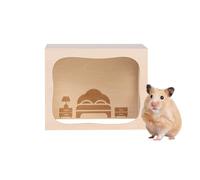 Wooden Hamster Cage with Openable Part | Enrichment Toy for with Pet - Play, Explore, Rabbits, Ferrets, Hedgehogs, Small Animals Indoors