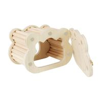 Wooden Hamster - Cloud Shaped Small Wooden House | Small Pet House, Cute Mini Pet House, Tiny Shelter in Cloud Design, Cosy for Dwarf Hamsters, Gerbils