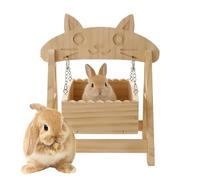 Wooden Hamster Hammock Chew Proof Toy, Small Animal Hammock Made of Wood for Hamsters, Natural Activity Rest Toy for Gerbil, Mouse, Dwarf Hamster, Chinchilla, Ferret,