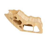 Wooden Hamster Hideout & Tunnel Set - Includes Ladder, Bridge, House, Ideal for Syrian, Dwarf Hamsters - Durable, Safe, and Fun Cage Accessories