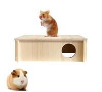 Wooden Hamster House - 30x15x9.5cm Hamster, Safe & Durable Shelter | Multi-Chamber Maze For Hamsters, Mice, Golden Bears & Other Small Pets | Comfortable Living Space