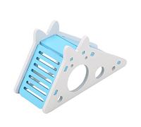 Wooden Hamster House Rest Durable Toy for Small Pets Eco-Friendly Wood for Hamsters and Gerbils Indoor Play (Blue)