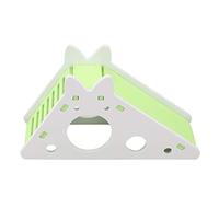 Wooden Hamster House Rest Durable Toy for Small Pets Eco-Friendly Wood for Hamsters and Gerbils Indoor Play (Green)