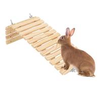 Wooden Hamster Ladder Bridge, Small Animal Climbing Stair Bendable Rat Cage Habitat Toy, for Hamsters Chipmunks and Other Small Animals