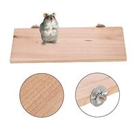 Wooden Hamster Platform Rectangle Small Animals Natural Wood Stand Lookout Platform Pet Pedal Board Cage Chew Toy for Mouse Chinchilla and Chipmunk