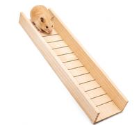 Wooden Hamster Toys, Climbing Ramp with Sides,Cage Accessories For Small Animals Dwarf Hamsters Guinea Pigs Hamsters Rats gerbil Chinchillas Squirrels - 60 × 12.5 × 7 cm