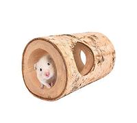 Wooden Hamster Tunnel Tube Small Animal Hiding Place Hamster Exercise Toy for Dwarf Mice Hamster Tunnel Tube Natural Wood Hamster Tunnel Tube Wooden Hamster Tunnel Tube No