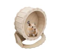 Wooden Hamster Wheel, Gerbil Wheels, 9.06x9.06x5.31 Inches Sturdy & Safe Wood Construction, Quiet Running Saucer for Running, but Its Design Also Supports Climbing and Chewing