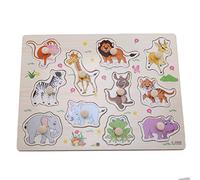 Wooden Hand-clawed Animal Puzzles Wooden Hand-clawed Nails Imposition Early Education Puzzle Children's Hand-scratch Board Toys Comfortable and Environmentally