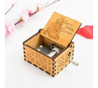 Wooden Hand - Crank Music Box, Decorative & Portable for Gifting and Home Decor