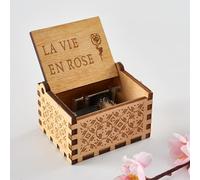 Wooden Hand - Crank Music Box, Decorative & Portable for Gifting and Home Decor