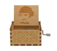 Wooden Hand - Crank Music Box, Decorative & Portable for Gifting and Home Decor