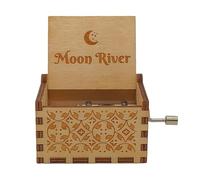 Wooden Hand - Crank Music Box, Decorative & Portable for Gifting and Home Decor