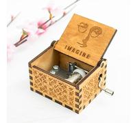 Wooden Hand - Crank Music Box, Decorative & Portable for Gifting and Home Decor