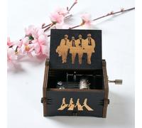 Wooden Hand - Crank Music Box, Decorative & Portable for Gifting and Home Decor