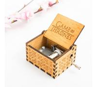Wooden Hand - Crank Music Box, Decorative & Portable for Gifting and Home Decor