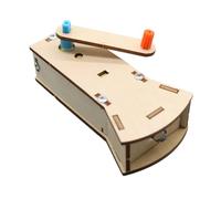 Wooden Hand Cranked Flashlight Science Learning Set Physics Experiment Toy for Children Educational Craft Activity STEM Physics Experiment Gift