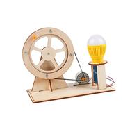Wooden Hand Cranked Power Generator Scientific Experiment for Boy Girls, Style T