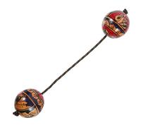 Wooden Hand Drawn Rhythm Sand Ball Shaker for Party Halloween | Smooth Wood Finish, Rhythmic Sound, Easy Playing, Random Patterns, Solo Use for Shows and Gatherings Random Style