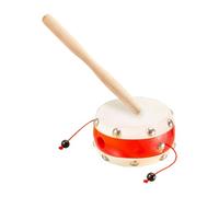 Wooden Hand Drums - Toy with Sheepskin Rattle Handle, Wooden Percussion Musical Instrument, Light Rhythm Easy Grip That Produces a Sound