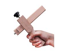 Wooden Hand Leather Strip Strap Adjustable Cutting Tool DIY Craft Tools Cutter with 5 Blades