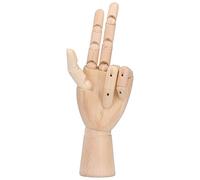 Wooden Hand Model Art Joint Puppet, Artist Drawing Wood Sculpture, Flexible Poseable Sketch Tool with Accurate Proportions, Elegant Wood Grain for Art Sketch, Photography Pr