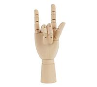 Wooden Hand Model, Flexible Moveable Wooden Women Mannequin Hand Artist Model Jointed Articulated Wood Sculpture for Sketching Drawing Painting Artwork Home Office Desk Decoration(10 "right hand)