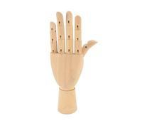 Wooden Hand Model Schima Wood Articulated Left Hand Mannequin for Sketching Drawing Artists Medical Students Home Decor Art Display