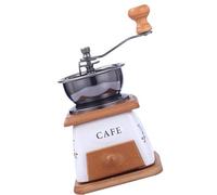 Wooden Hand Operated Coffee Mill with Nonslip Base Manual Miniature Ceramic Grinding Burr Espresso Maker for Home Use Wooden Coffee Mill
