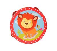 Wooden Handheld Tambourine Hand Drum Musical Rhythm Educational Toy Double Rows Elephant Design 15cm for Kids Toddlers Boys Girls Games- 15cm lion
