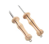 Wooden Handle Embroidery Pens, 2Pcs Punch Needle Weaving Tools for Cross Stitching Embroidery Floss Art Crafting Supplies for Beginners