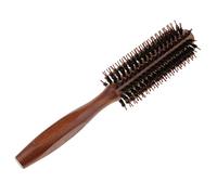Wooden Handle Fiber Round Hair Care Brush Hair Against Hair Loss Striaght straight grain