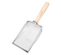 Wooden Handle Garden Shovel Sieve for Compost(2.8mm) | 4-piece set, 1mm-5mm mesh sizes, separates debris, nutrient-rich soil, durable stainless steel