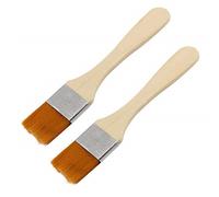 Wooden Handle Oil Painting Brush Artist Brush Set Watercolor Paint Tool for Acrylic Oil Plein Air Painting and Wall Painting 2pcs OrangeDeft and Professional