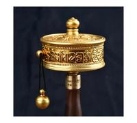 Wooden Handle Prayer Whee, Tibetan Prayer Wheel, Handmade for Prayer, Blessing, Meditation, Relaxation, Yoga
