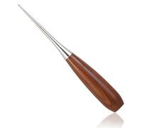 Wooden Handle Scratch Awl for Leather Art Drilling Positioning Hole Enlargement, Leather Scratch Hollow Hook Awl Tool Kit for DIY Sewing Stitching Bookbinding Punching Repairing Craft